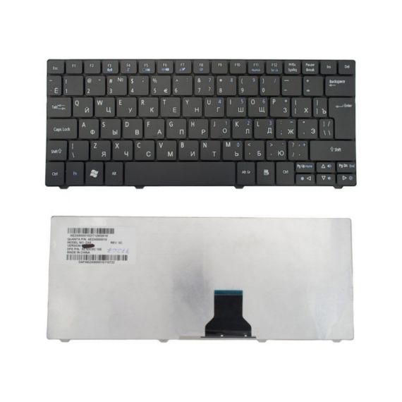 KEYBOARD ACER ASPIRE ONE 721 722 751 752 753 ASPIRE 1410 1420 TIMELINE 1810 1820 1830 FERRARI ONE 200 GATEWAY EC14 EC18 LT31 PACKARDBELL DOT-M MR ENG/RU BLACK