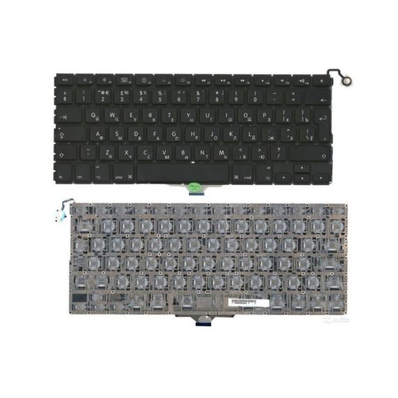 KEYBOARD APPLE MACBOOK AIR 13" A1237 A1304  W/O FRAME "ENTER"-BIG ENG/RU BLACK