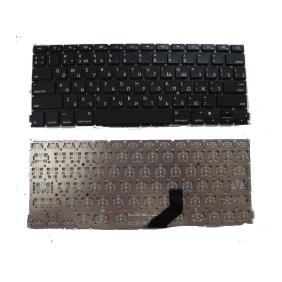 KEYBOARD APPLE MACBOOK PRO 13" A1425 W/O FRAME "ENTER"-SMALL ENG/RU BLACK
