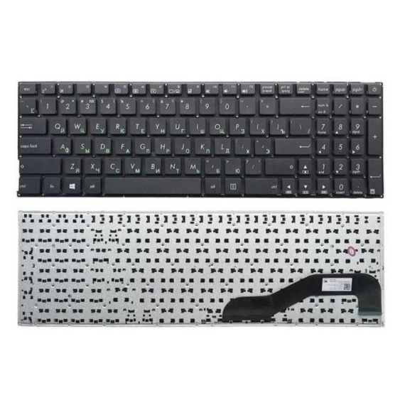 KEYBOARD ASUS VIVOBOOK X540 X540S X540SA X540SC R540 R540L R540LA R540LJ R540S R540SA R540SC W/O FRAME "ENTER"-SMALL ENG/RU BLACK