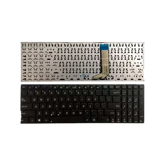 KEYBOARD ASUS X556 X556U X556UA X556UB X556UF X556UJ X556UQ X756U X756UA X756UB X756UJ X756UQ X756UV X756 W/O FRAME "ENTER"-SMALL ENG/RU BLACK