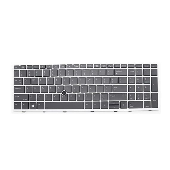 KEYBOARD HP ELITEBOOK 750 G5 755 G5 850 G5 855 G5 W/BACKLIT ENG/RU SILVER/BLACK