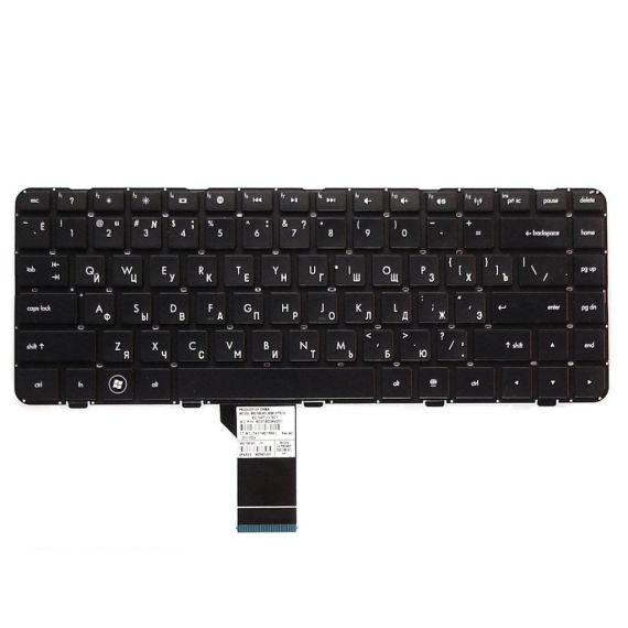 KEYBOARD HP PAVILION DM4-1000 DM4-2000 DV5-2000 W/O FRAME "ENTER"-SMALL ENG/RU BLACK