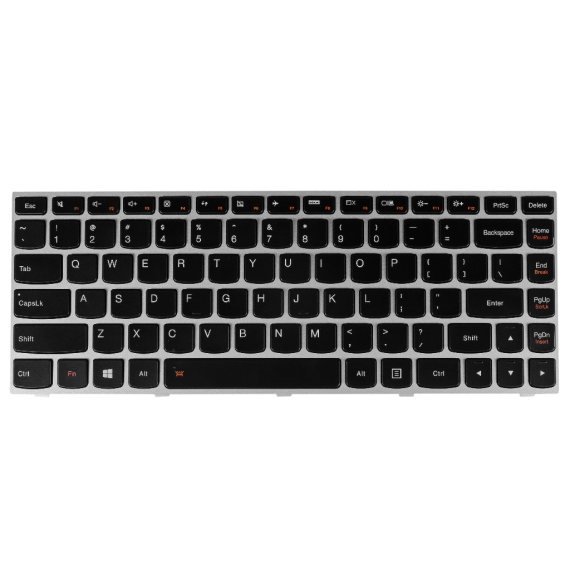 KEYBOARD LENOVO FLEX 2-14 G40 B40 W/BACKLIT ENG/RU SILVER/BLACK ORIGINAL