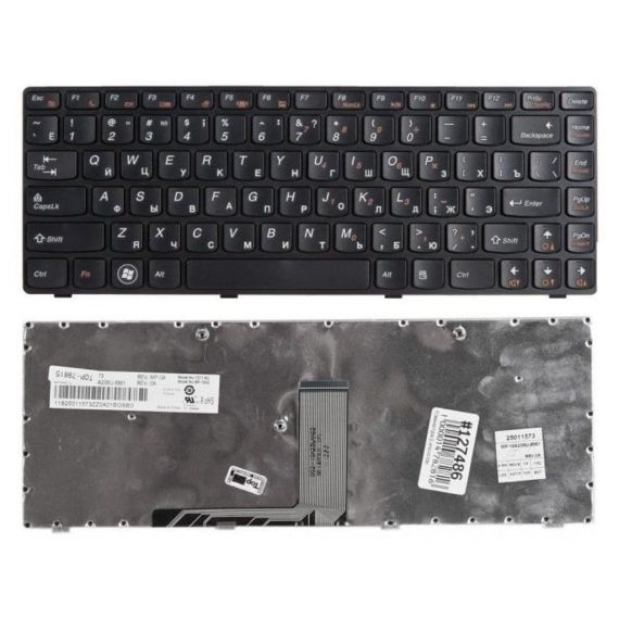 KEYBOARD LENOVO G470 G475 V370 V470 V480 Z370 Z470 B470 B475 B480 B490 ENG/RU BLACK