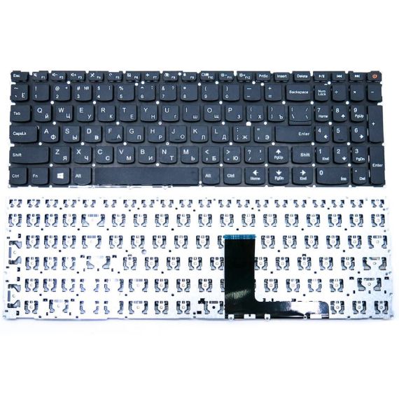 KEYBOARD LENOVO IDEAPAD 110 TOUCH-15ACL 110-15ACL 110-15AST 110-15IBR W/O FRAME ENG/RU BLACK