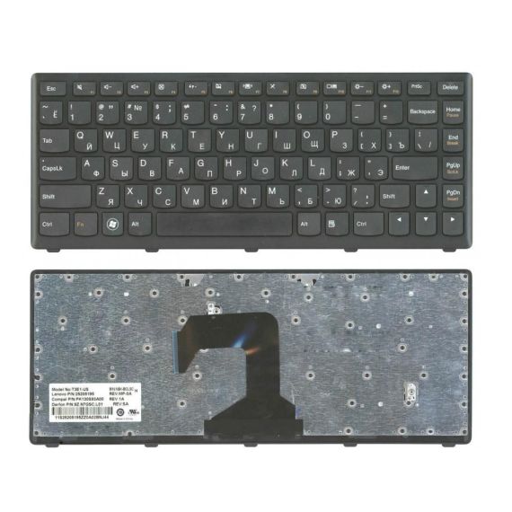 KEYBOARD LENOVO S300 S400 S405 S415 ENG/RU BLACK