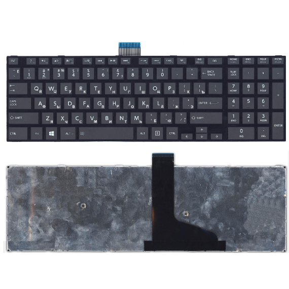 KEYBOARD TOSHIBA SATELLITE S50-A S50D-A S50T-A S55-A S55T-A S55D-A L50-A L50D-A L55-A L55D-A M50-A M50D-A M50T-A L70-A S70-A S75-A L70-B S70-B C70-B C70-A C75-B ENG/RU BLACK