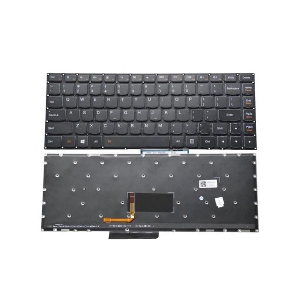 KEYBOARD LENOVO YOGA 2-13 2-14 3-14 W/O FRAME "ENTER" - SMALL W/BACKLIT ENG/RU BLACK