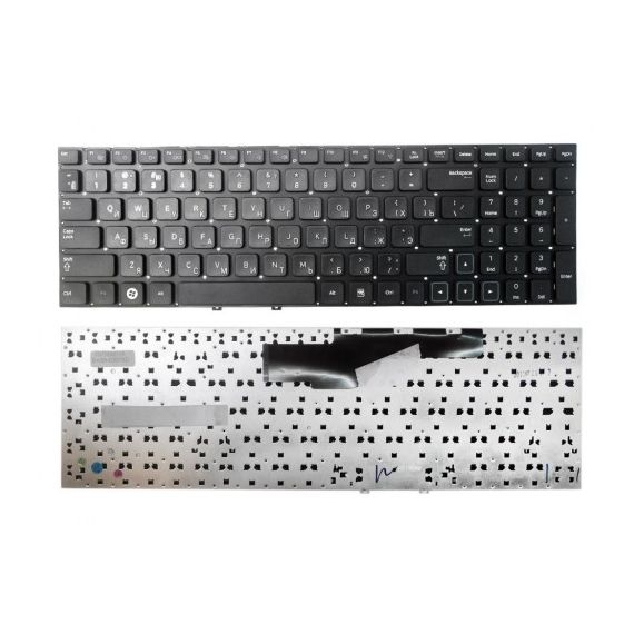 KEYBOARD SAMSUNG NP300E5 NP300V5 NP305E5 NP305V5 W/O FRAME "ENTER"-SMALL ENG/RU BLACK