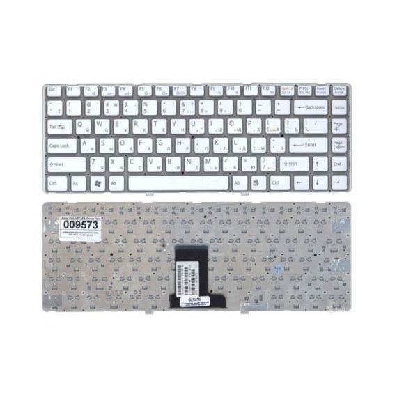 KEYBOARD SONY VPCEA W/O FRAME "ENTER"-SMALL ENG/RU WHITE