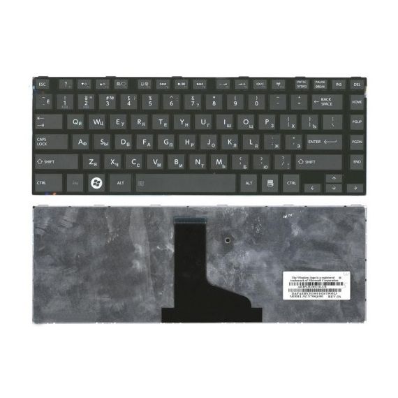 KEYBOARD TOSHIBA SATELLITE C845 C805 C830 C835 C840 L805 L830 L835 L840 L845 P840 P845 PORTEGE M805 ENG/RU BLACK
