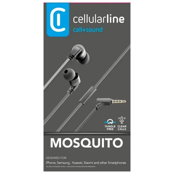 CASTI CELLULARLINE MOSQUITO, NEGRU