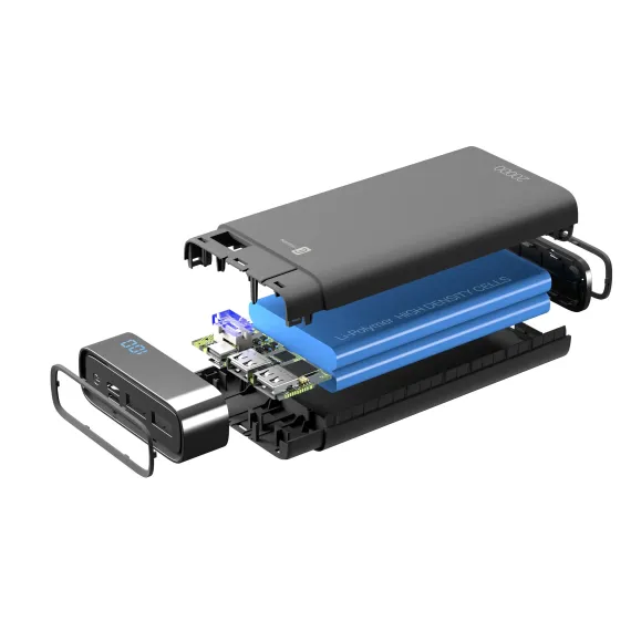 ACUMULATOR EXTERN CELLULARLINE FREEPOWER MANTA 20000, 20MAH, NEGRU