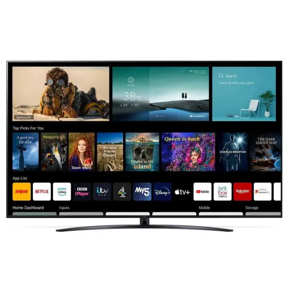 70" LED SMART ТЕЛЕВИЗОР LG 70UP81006LA, 3840 X 2160, WEBOS, ЧЁРНЫЙ