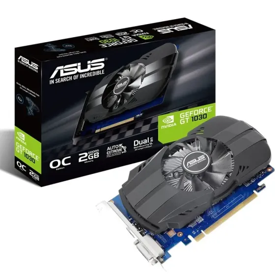 ВИДЕОКАРТА ASUS PH-GT1030-O2G,  2ГБ GDDR5 64БИТ