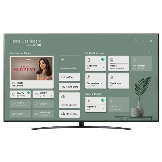70" LED SMART ТЕЛЕВИЗОР LG 70UP81006LA, 3840 X 2160, WEBOS, ЧЁРНЫЙ