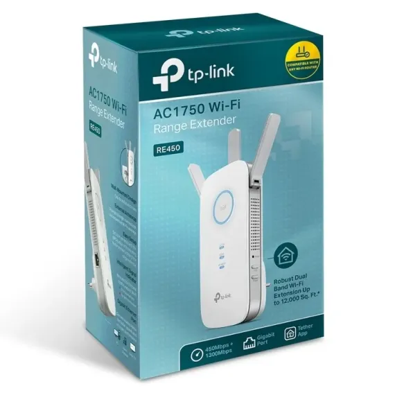 AMPLIFICATOR DE SEMNAL WI?FI TP-LINK RE450, 450 MBPS, 1300 MBPS, ALB