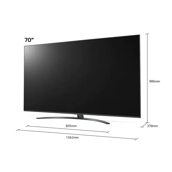70" LED SMART ТЕЛЕВИЗОР LG 70UP81006LA, 3840 X 2160, WEBOS, ЧЁРНЫЙ