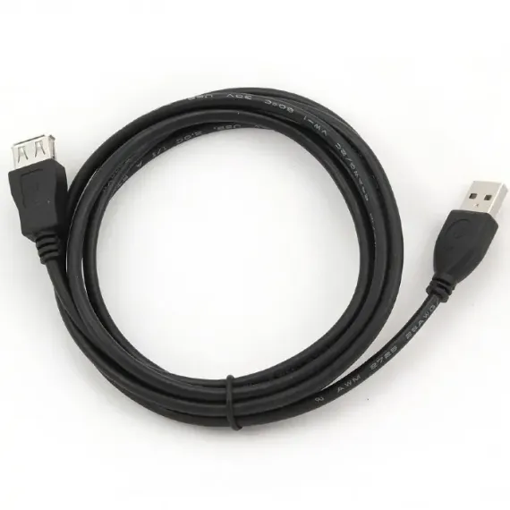 УДЛИНИТЕЛЬ CABLEXPERT CCP-USB2-AMAF-6, USB TYPE-A (M)/USB TYPE-A (F), 1,8М, ЧЁРНЫЙ