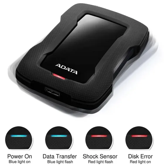 ВНЕШНИЙ ПОРТАТИВНЫЙ ЖЕСТКИЙ ДИСК ADATA HD330,  1 TB, ЧЁРНЫЙ (AHD330-1TU31-CBK)