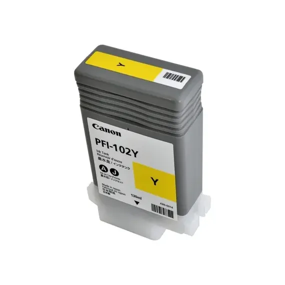 КАРТРИДЖ ЧЕРНИЛЬНЫЙ CANON PFI-102, 130МЛ, ЖЕЛТЫЙ