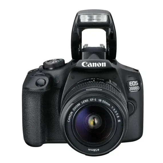 APARAT FOTO DSLR CANON EOS 2000D + EF-S 18-55 IS II, NEGRU
