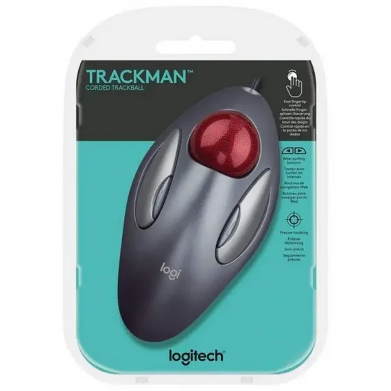 МЫШЬ LOGITECH TRACKMAN MARBLE, СЕРЫЙ
