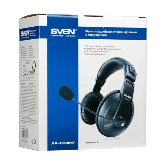 CASTI SVEN AP-860MV, NEGRU