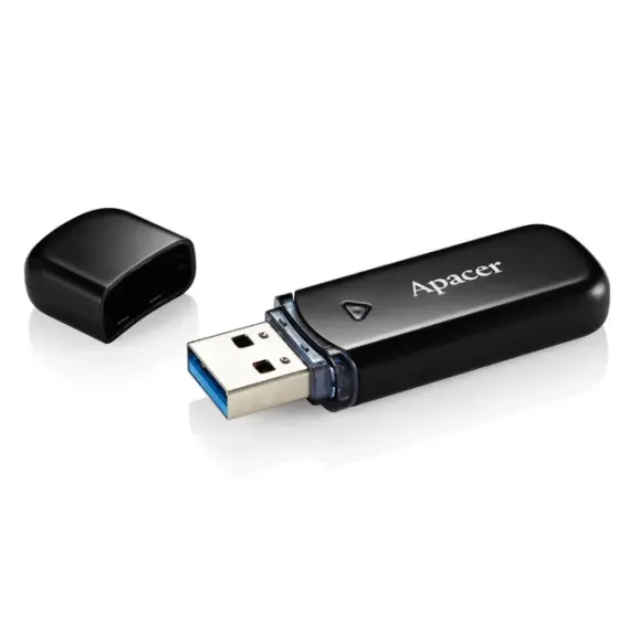 USB FLASH НАКОПИТЕЛЬ APACER AH355, 64ГБ, ЧЁРНЫЙ
