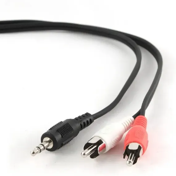АУДИОКАБЕЛЬ CABLEXPERT CCA-458-5M, 3.5MM 3-PIN (M) - 2X RCA (M), 5М, ЧЁРНЫЙ