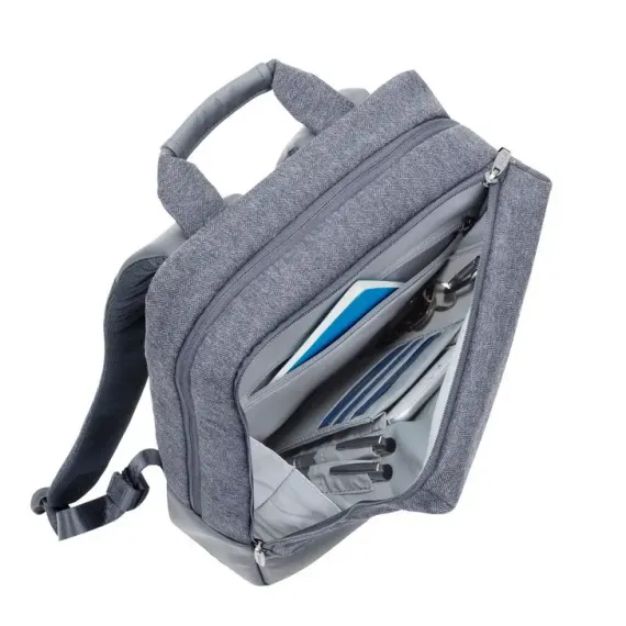 РЮКЗАК ДЛЯ НОУТБУКА RIVACASE EGMONT, 15.6", ПОЛИЭСТЕР, СЕРЫЙ