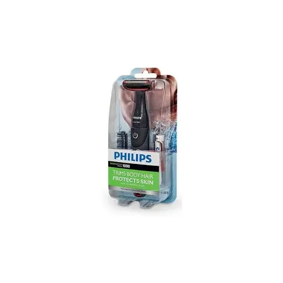 TRIMMER PENTRU BARBATI PHILIPS BODYGROOM SERIES 1000 BG105/10, NEGRU | ROSU