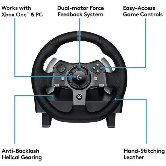 VOLAN GAMING LOGITECH G920, NEGRU