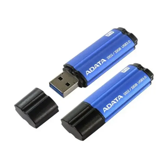 USB FLASH НАКОПИТЕЛЬ ADATA S102 PRO, 32ГБ, ЧЕРНЫЙ/СИНИЙ