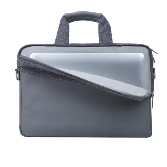СУМКА ДЛЯ НОУТБУКА RIVACASE EGMONT, 15.6", ПОЛИЭСТЕР, СЕРЫЙ