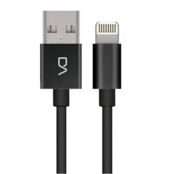CABLU INCARCARE SI SINCRONIZARE DA DT0004, USB TYPE-A/LIGHTNING, 1M, NEGRU