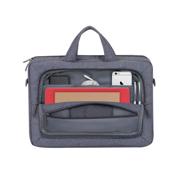 СУМКА ДЛЯ НОУТБУКА RIVACASE ALPENDORF, 15.6", ПОЛИЭСТЕР, СЕРЫЙ