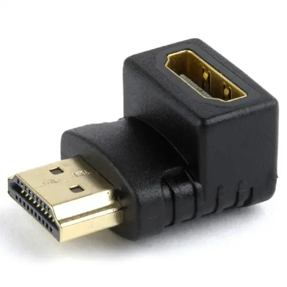 ВИДЕОАДАПТЕР CABLEXPERT A-HDMI90-FML, HDMI (M) - HDMI (F), ЧЁРНЫЙ