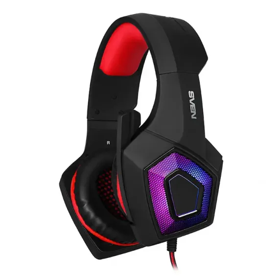 CASTI GAMING SVEN AP-U880MV, CU FIR, NEGRU/ROSU