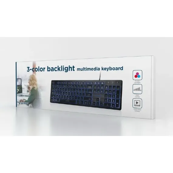 КЛАВИАТУРА GEMBIRD KB-UML3-01-RU, ПРОВОДНОЕ, ЧЁРНЫЙ