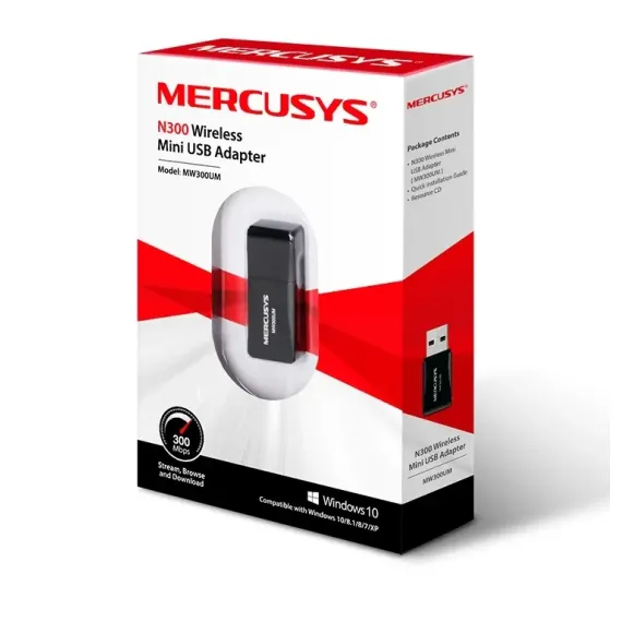 USB AДАПТЕР MERCUSYS MW300UM, ЧЁРНЫЙ