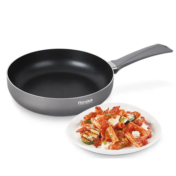 СКОВОРОДА WOK RONDELL RDA-1398, 28СМ, СЕРЫЙ