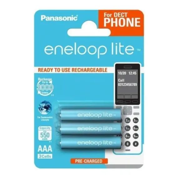 ACUMULATORI PANASONIC BK-4LCCE, AAA, 550MAH, 3BUC.
