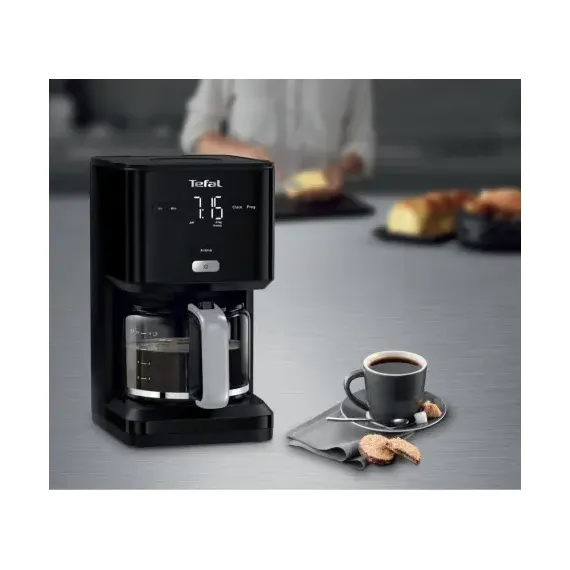 КАПЕЛЬНАЯ КОФЕВАРКА TEFAL SMART&LIGHT, 1000ВТ, ЧЁРНЫЙ