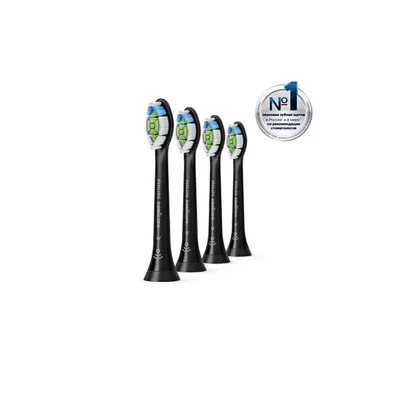 НАСАДКА ДЛЯ ЭЛЕКТРИЧЕСКОЙ ЗУБНОЙ ЩЕТКИ PHILIPS SONICARE W OPTIMAL WHITE HX6064/11, ЧЁРНЫЙ