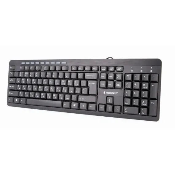 КЛАВИАТУРА GEMBIRD KB-UM-106-RU, ПРОВОДНОЕ, ЧЁРНЫЙ