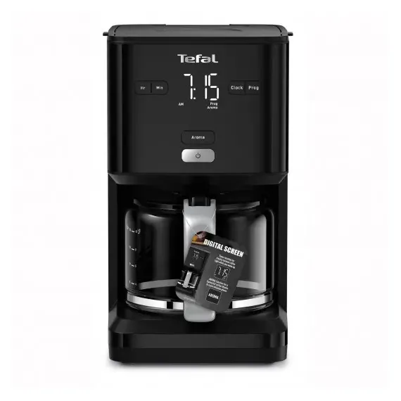 КАПЕЛЬНАЯ КОФЕВАРКА TEFAL SMART&LIGHT, 1000ВТ, ЧЁРНЫЙ