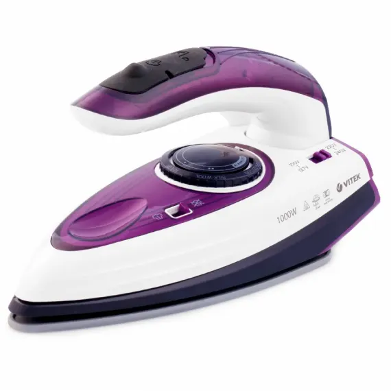 ДОРОЖНЫЙ УТЮГ VITEK VT-8305, 1000ВТ, ФИОЛЕТОВЫЙ