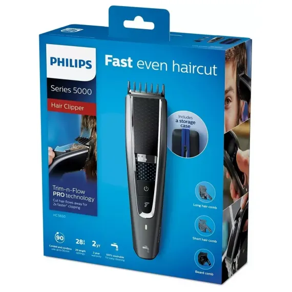 МАШИНКА ДЛЯ СТРИЖКИ PHILIPS SERIES 5000 HC5650/15, СЕРЕБРИСТЫЙ